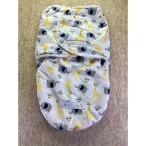 Petite L'Amour Baby Swaddle Sleep Sack with Animal Print